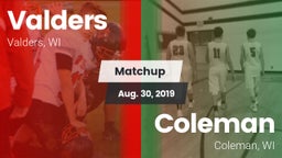 Matchup: Valders  vs. Coleman  2019