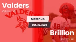 Matchup: Valders  vs. Brillion  2020