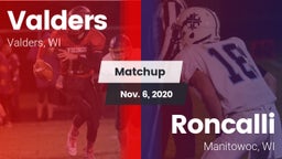 Matchup: Valders  vs. Roncalli  2020