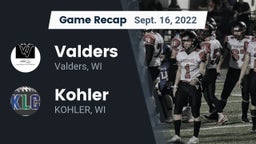 Recap: Valders  vs. Kohler  2022
