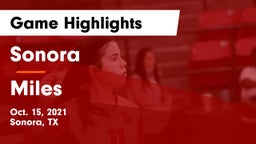Sonora  vs Miles  Game Highlights - Oct. 15, 2021