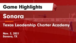 Sonora  vs Texas Leadership Charter Academy  Game Highlights - Nov. 2, 2021