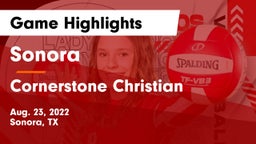 Sonora  vs Cornerstone Christian  Game Highlights - Aug. 23, 2022