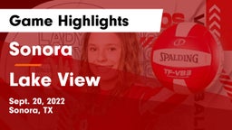 Sonora  vs Lake View  Game Highlights - Sept. 20, 2022