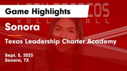 Sonora  vs Texas Leadership Charter Academy  Game Highlights - Sept. 5, 2023