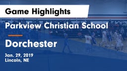 Parkview Christian School vs Dorchester  Game Highlights - Jan. 29, 2019