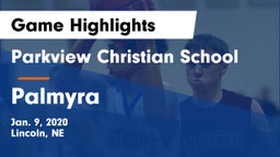 Parkview Christian School vs Palmyra  Game Highlights - Jan. 9, 2020