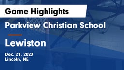 Parkview Christian School vs Lewiston  Game Highlights - Dec. 21, 2020