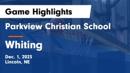 Parkview Christian School vs Whiting  Game Highlights - Dec. 1, 2023
