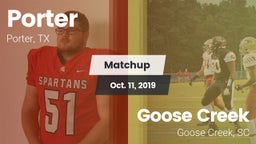 Matchup: Porter  vs. Goose Creek  2019