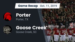 Recap: Porter  vs. Goose Creek  2019