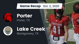Recap: Porter  vs. Lake Creek  2020