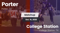 Matchup: Porter  vs. College Station  2020