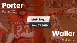 Matchup: Porter  vs. Waller  2020