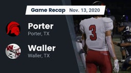 Recap: Porter  vs. Waller  2020