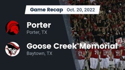 Recap: Porter  vs. Goose Creek Memorial  2022