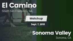 Matchup: El Camino High Schoo vs. Sonoma Valley  2018