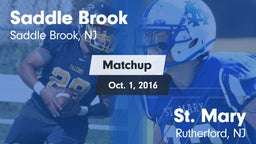 Matchup: Saddle Brook High vs. St. Mary  2016
