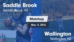 Matchup: Saddle Brook High vs. Wallington  2016