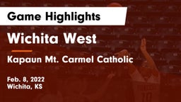 Wichita West  vs Kapaun Mt. Carmel Catholic  Game Highlights - Feb. 8, 2022