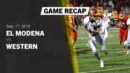 Recap: El Modena  vs. Western  2015