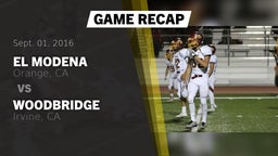 Recap: El Modena  vs. Woodbridge  2016