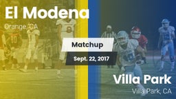 Matchup: El Modena High vs. Villa Park  2017