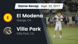 Recap: El Modena  vs. Villa Park  2017