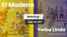 Matchup: El Modena High vs. Yorba Linda  2017