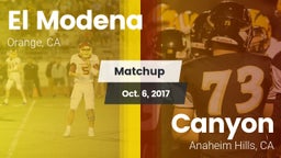 Matchup: El Modena High vs. Canyon  2017