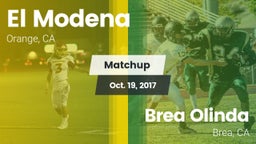 Matchup: El Modena High vs. Brea Olinda  2017