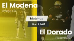 Matchup: El Modena High vs. El Dorado  2017