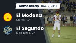 Recap: El Modena  vs. El Segundo  2017