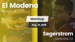 Matchup: El Modena High vs. Segerstrom  2018
