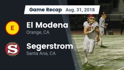 Recap: El Modena  vs. Segerstrom  2018