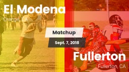 Matchup: El Modena High vs. Fullerton  2018