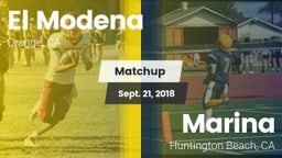 Matchup: El Modena High vs. Marina  2018