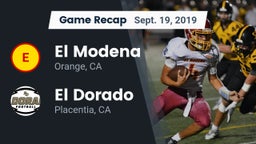 Recap: El Modena  vs. El Dorado  2019