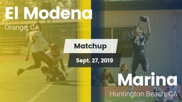 Matchup: El Modena High vs. Marina  2019