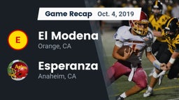 Recap: El Modena  vs. Esperanza  2019