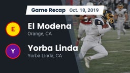 Recap: El Modena  vs. Yorba Linda  2019