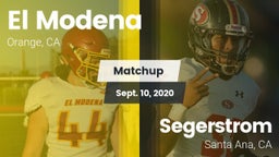Matchup: El Modena High vs. Segerstrom  2020