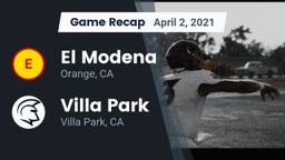 Recap: El Modena  vs. Villa Park  2021