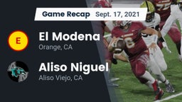 Recap: El Modena  vs. Aliso Niguel  2021