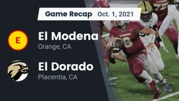 Recap: El Modena  vs. El Dorado  2021