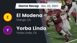 Recap: El Modena  vs. Yorba Linda  2021