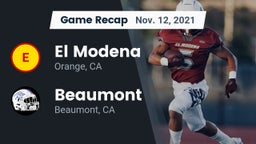Recap: El Modena  vs. Beaumont  2021