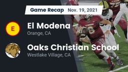 Recap: El Modena  vs. Oaks Christian School 2021