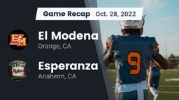 Recap: El Modena  vs. Esperanza  2022
