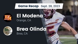 Recap: El Modena  vs. Brea Olinda  2023